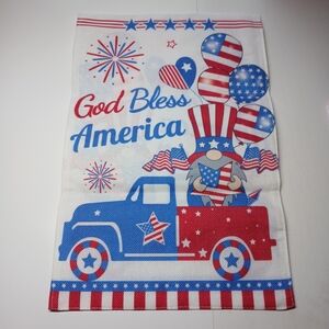 God Bless America Gnome Garden Flag
